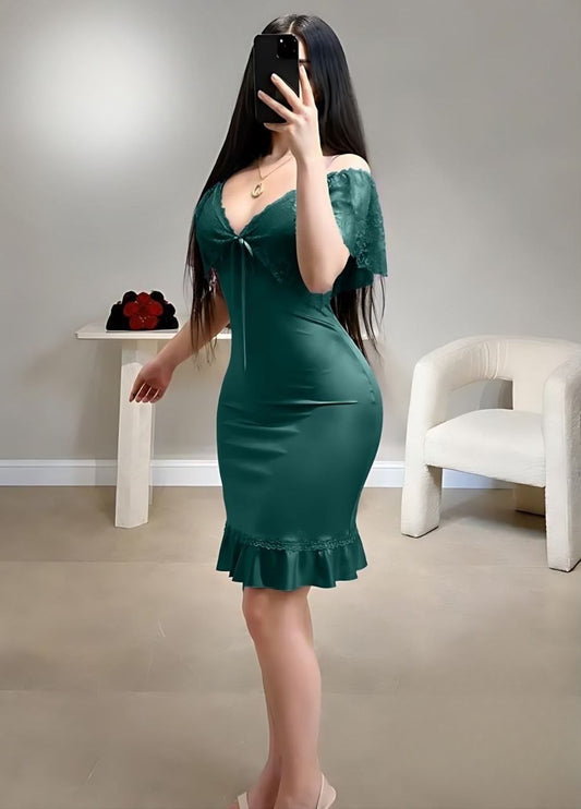 Off Shoulder Bodycon Mini Dress